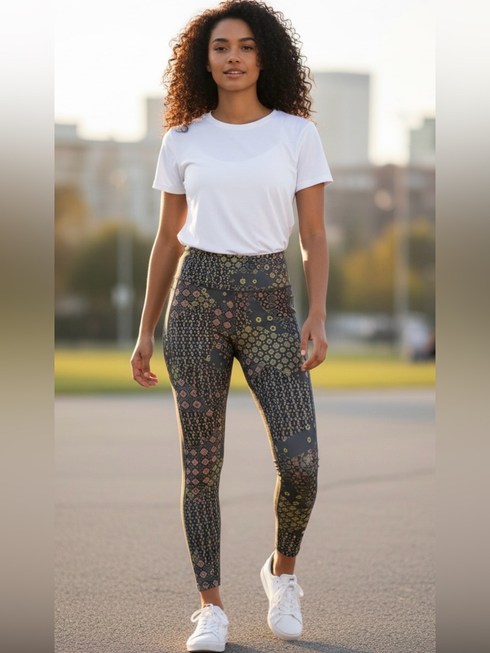 Nux Elise Sage Everyday Leggings NWT | Medium • Kaleidoscope Print • Seamless